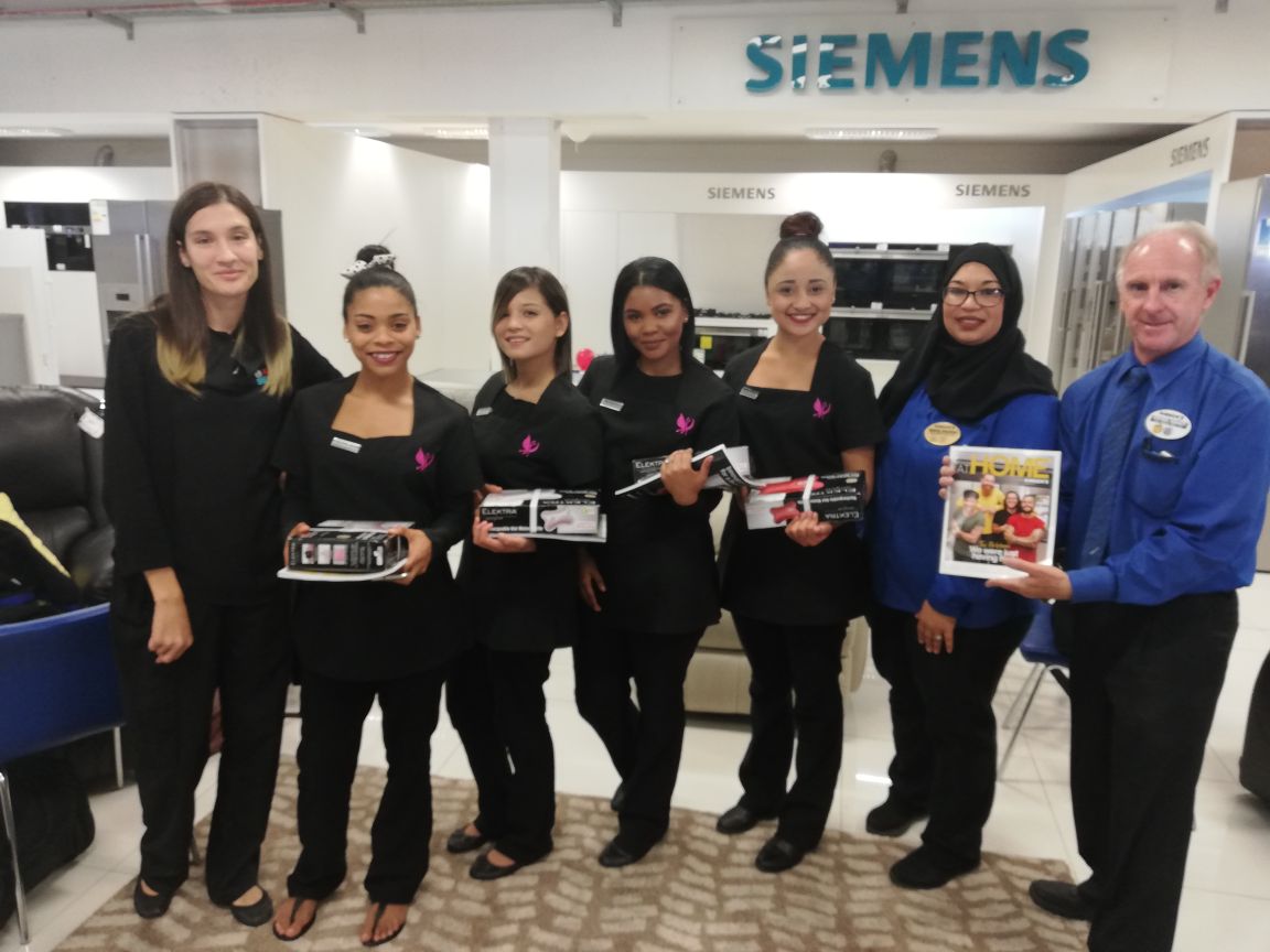 Beauty students training