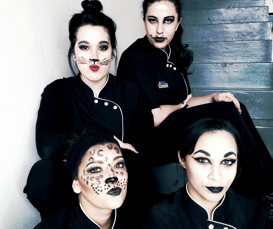 Beauty therapy students in class at Helderberg School of Beauty, Western Cape